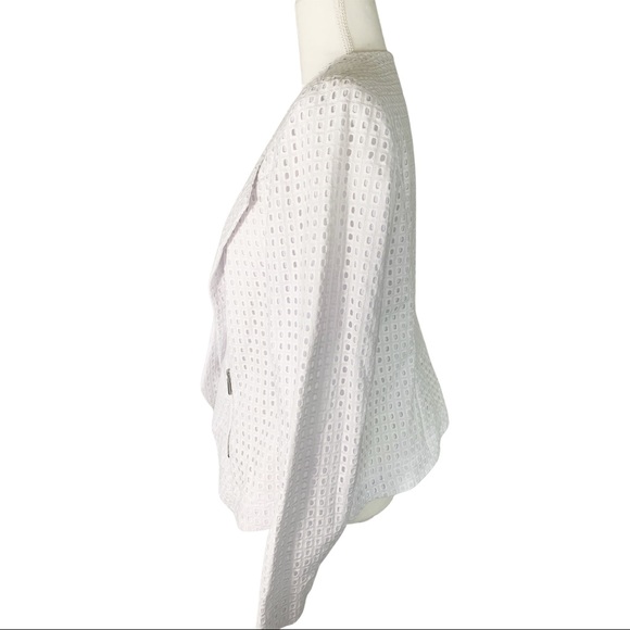 Lane Bryant 100% Cotton White Fitted Blazer - 16 - Picture 7 of 8